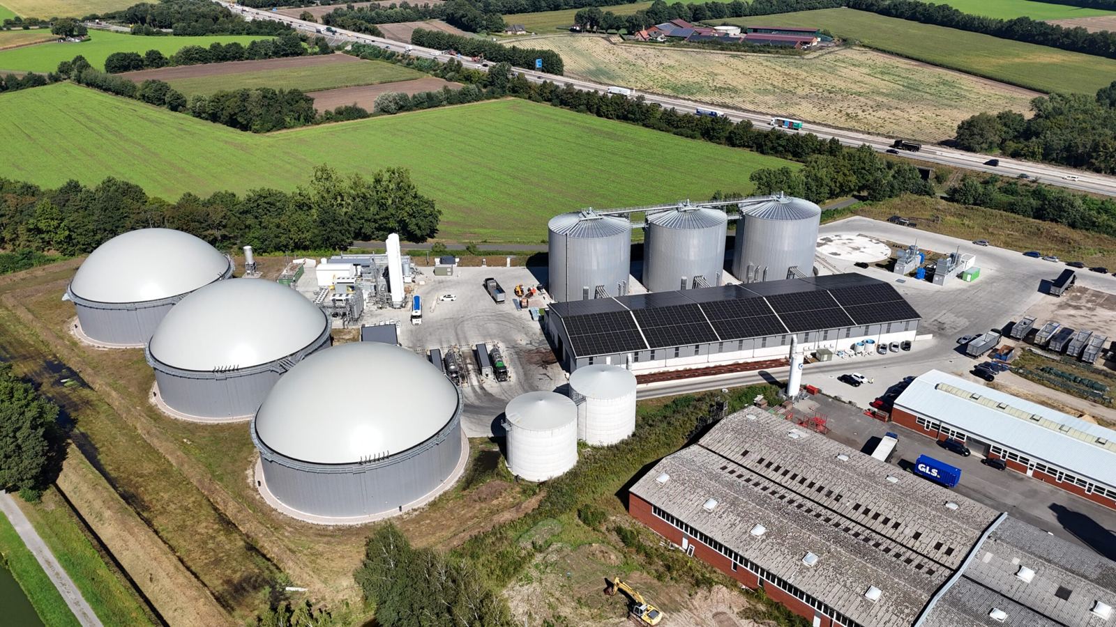 Biomethananlage in Rheine aus der Luft